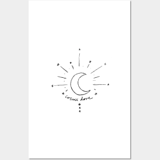 Florence Welch Cosmic Love Moon and Stars Art Doodle Posters and Art